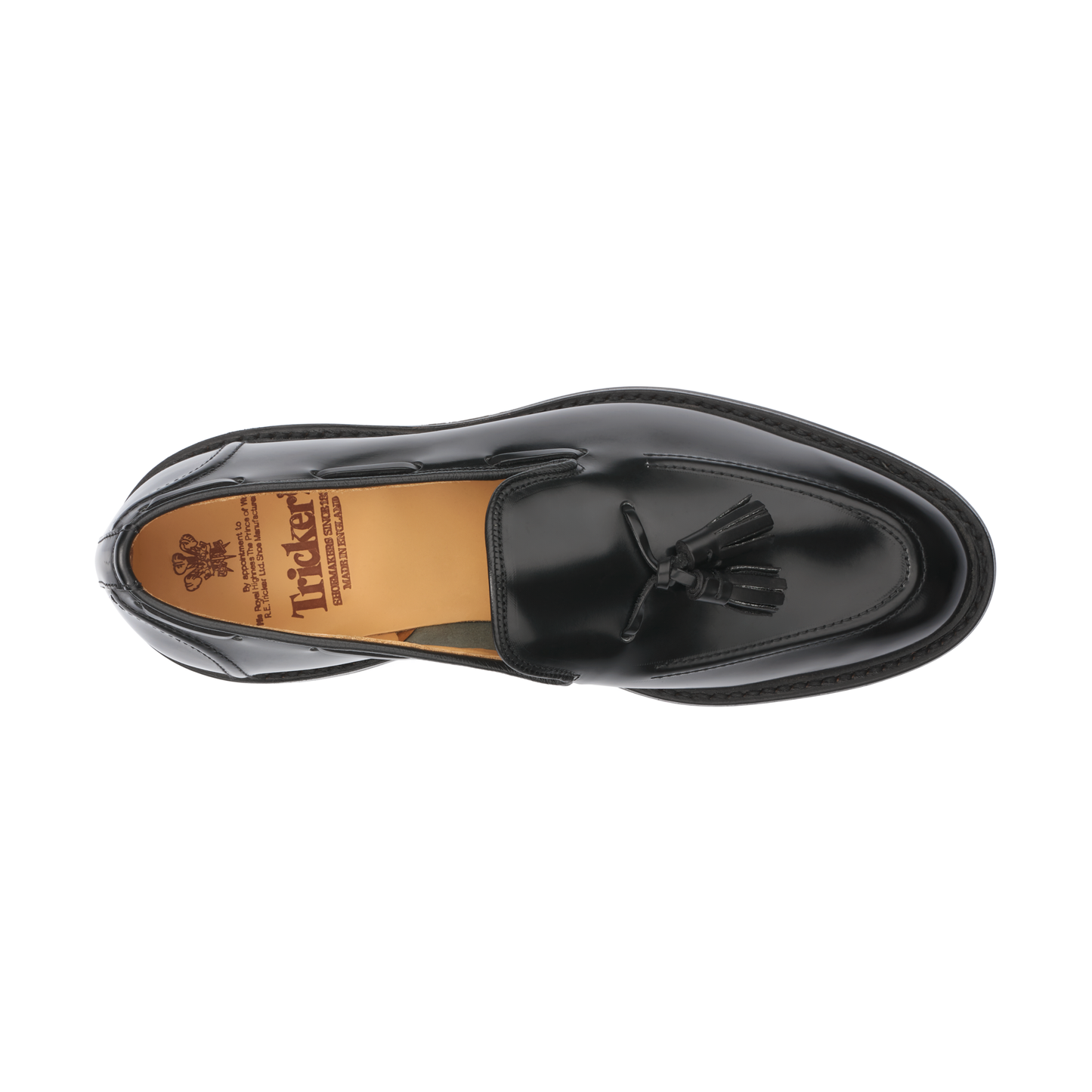 Tricker's "Elton" Leather Tassel Loafer in Black - SARTALE