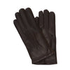 Emanuele Maffeis Cashmere-Lined Leather Gloves in Dark Brown - SARTALE