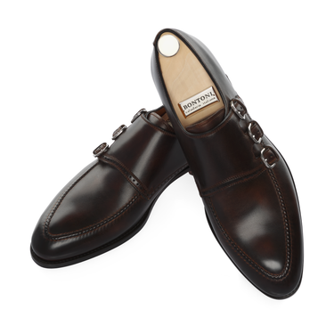 Bontoni «Excelsior II» Triple-Buckle Monk with Hand-Stitched Details - SARTALE