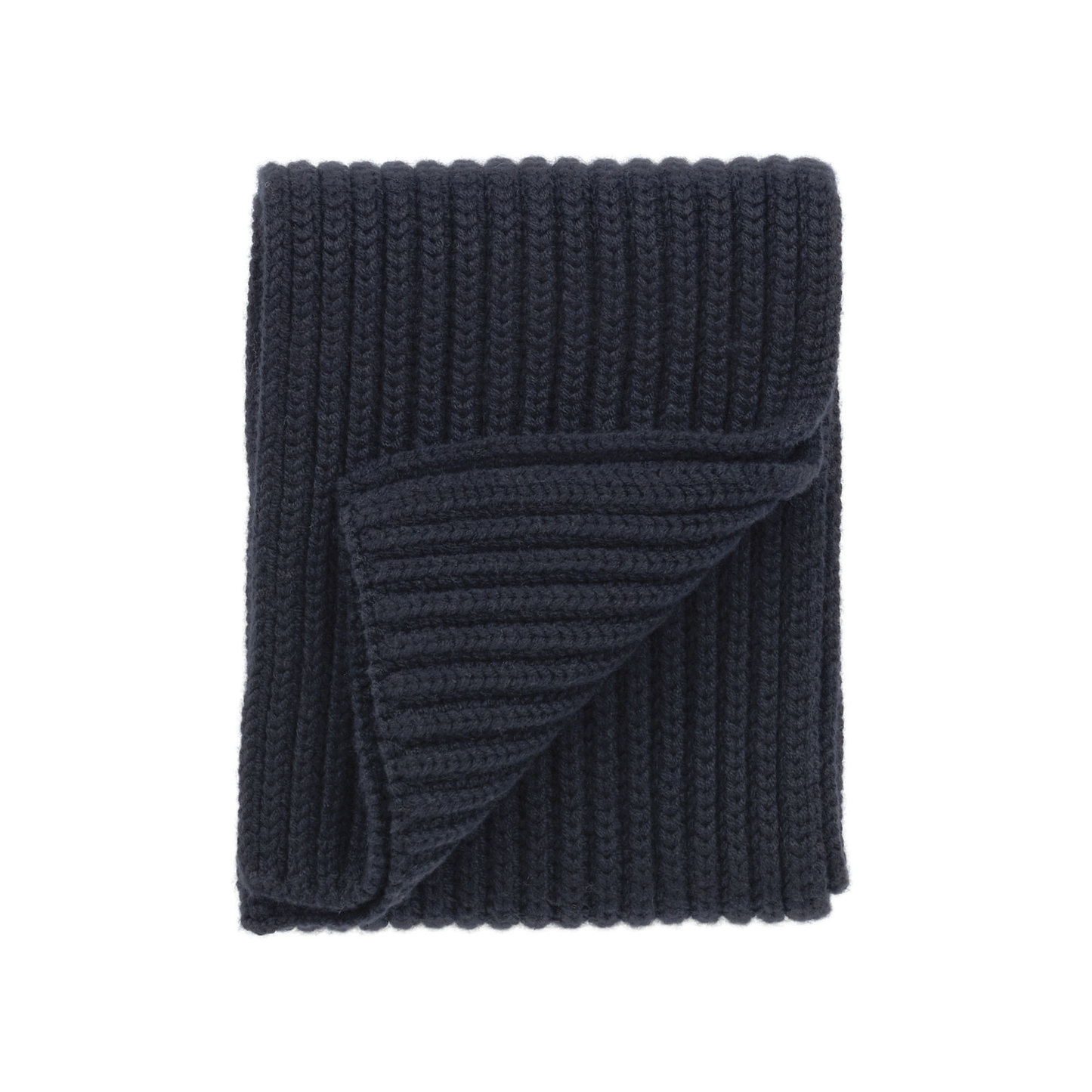 Loro Piana Ribbed Knitted Cashmere Scarf in Dark Blue - SARTALE