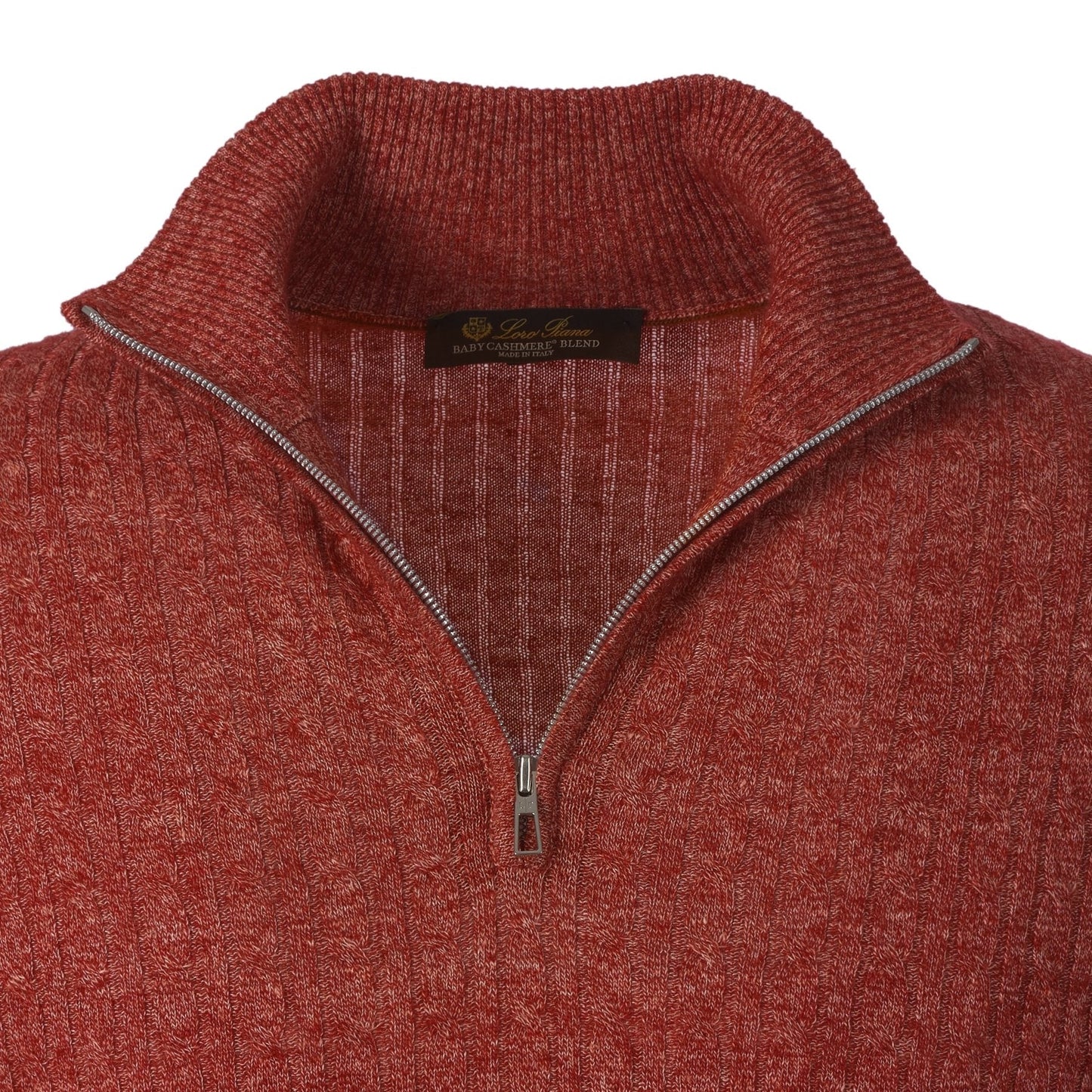 Loro Piana Cashmere, Linen and Silk-Blend Cable-Knit Sweater in Red - SARTALE
