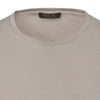 Silk-Cotton Blend Long Sleeve T-Shirt in Beige