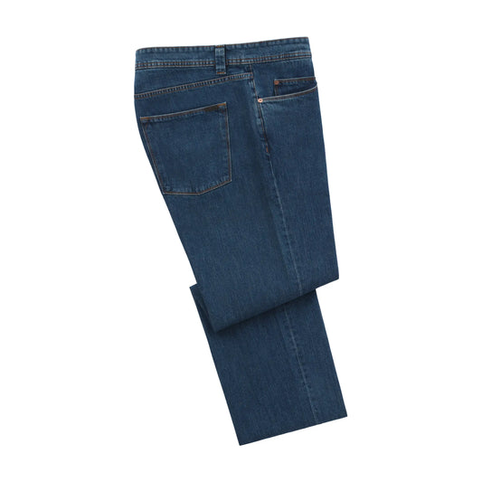 Regular-Fit Cotton Jeans in Blue