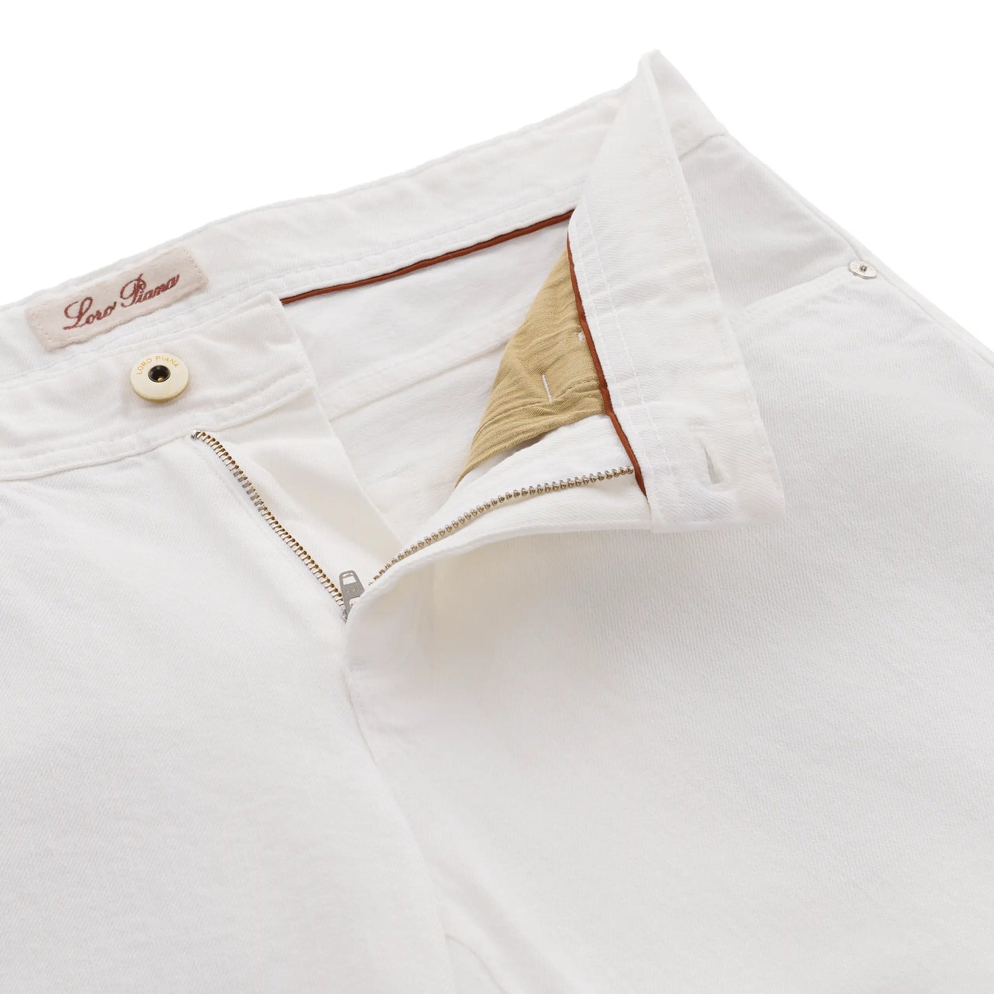 Weiße Regular-Fit Jeans aus Stretch-Baumwolle