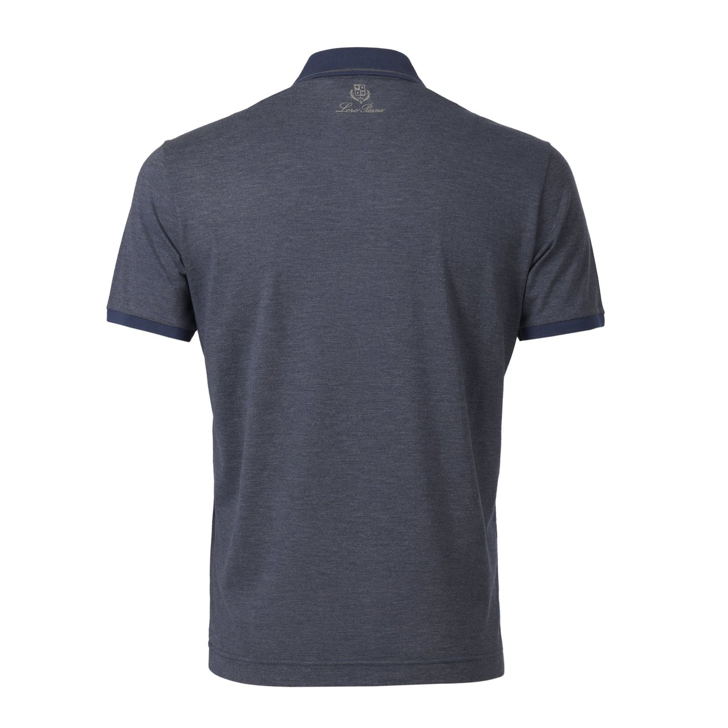 Slim-Fit Polo Shirt in Blue Grey Mottled