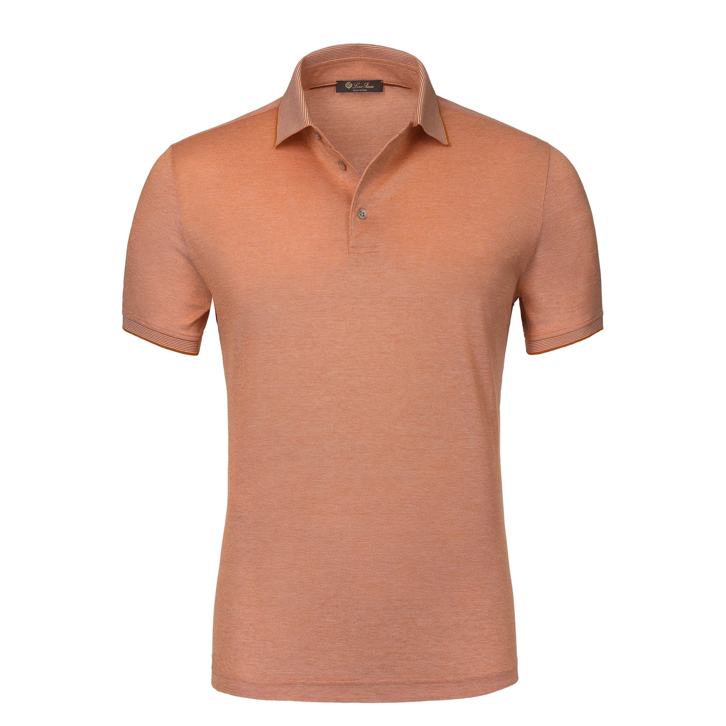 Slim-Fit Pique-Cotton Polo Shirt in Orange