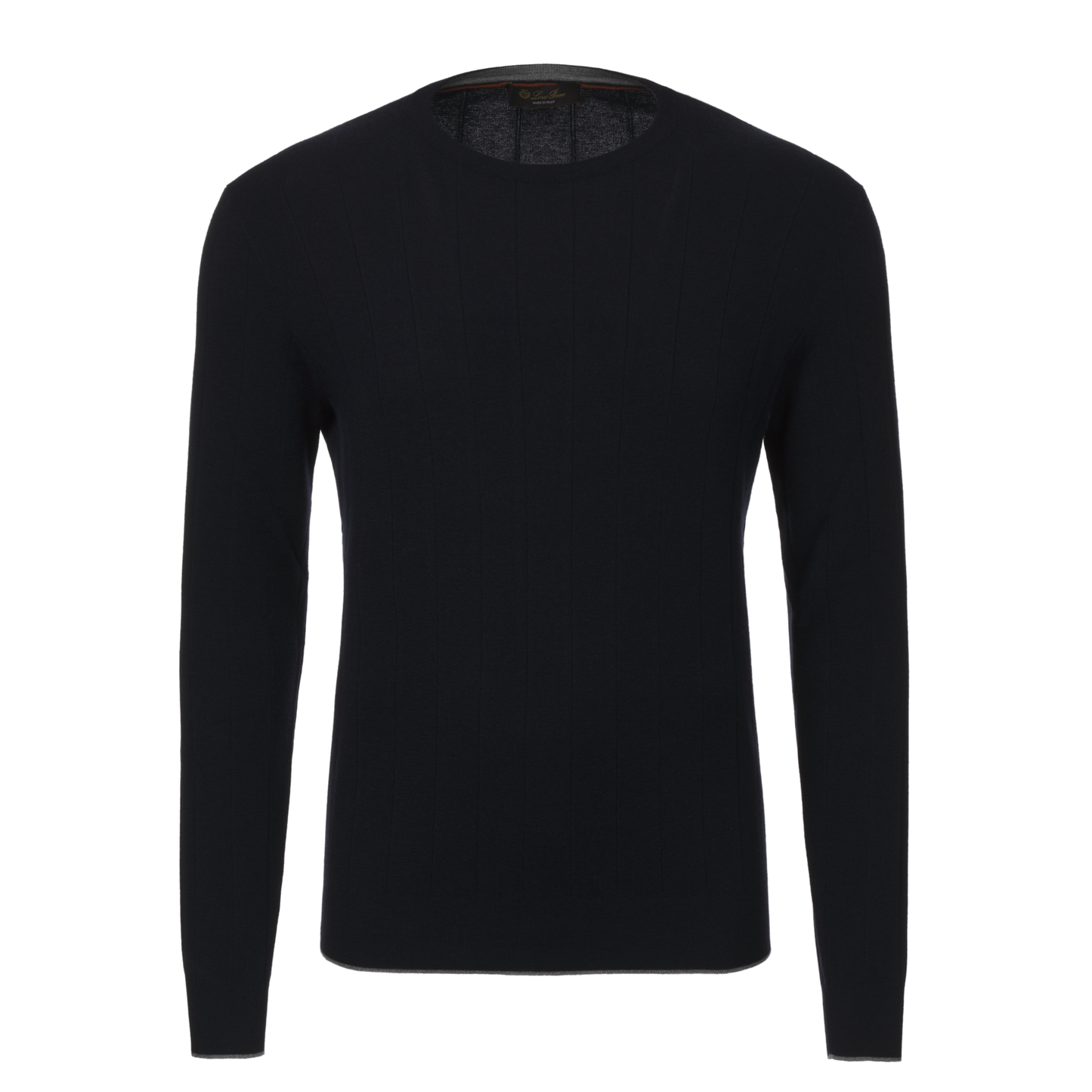 Ribbed Cashmere Sweater in Dark Blue