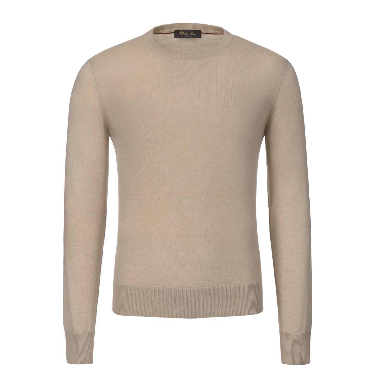 Silk and Cashmere-Blend Sweater in Beige