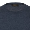 Silk and Cashmere-Blend Sweater in Blue Melange