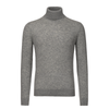 Turtleneck Cashmere and Silk-Blend Sweater in Grey