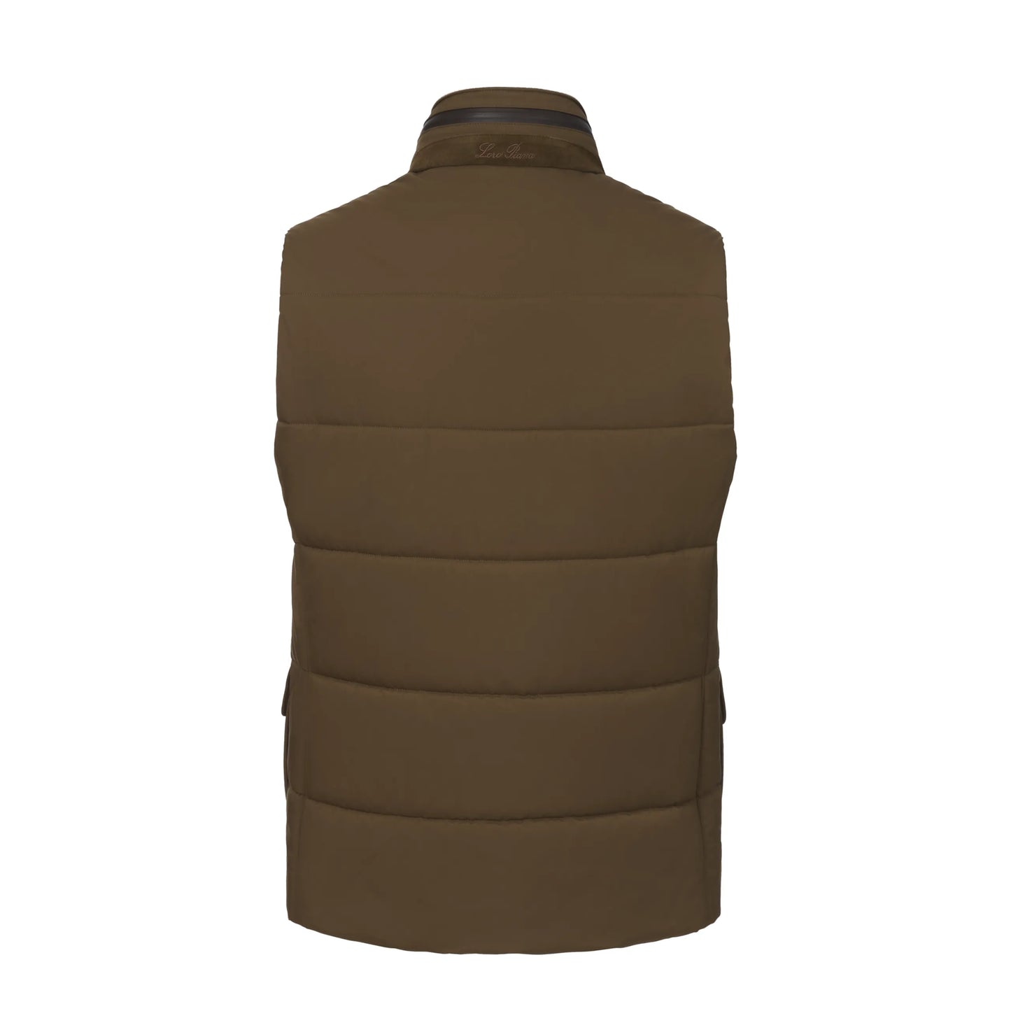 Hooded Quilted Winter Voyager Vest in Khaki