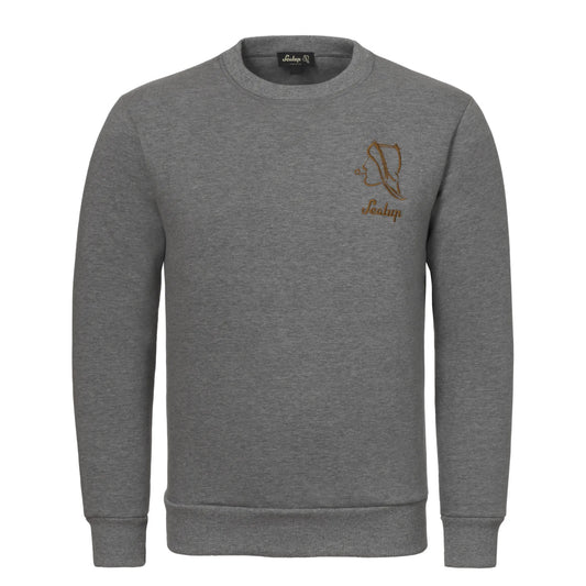 Unisex-Sweatshirt mit Rundhalsausschnitt in Grau