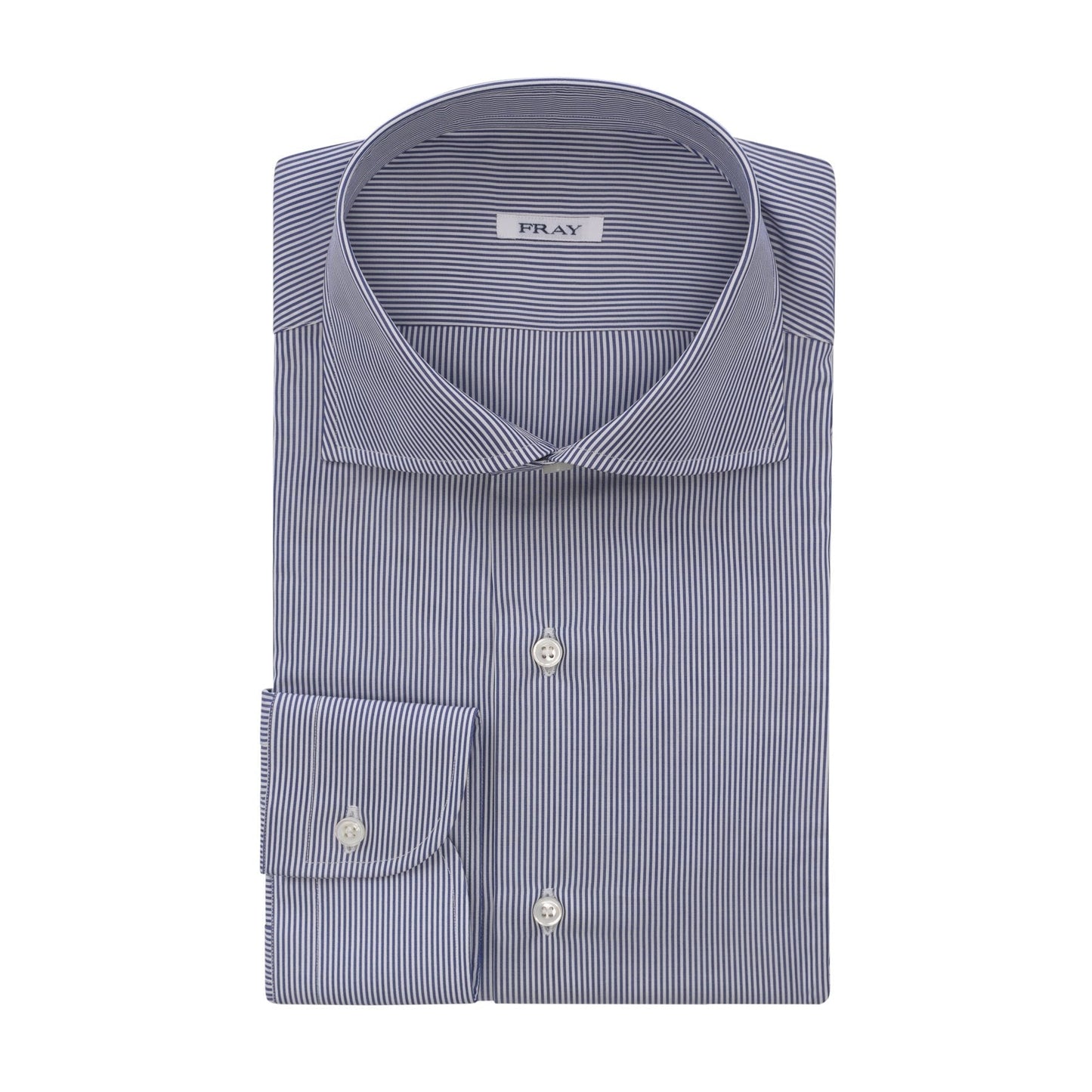 Fray Cotton Striped Shirt in Blue - SARTALE