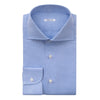 Fray Cotton and Linen-Blend Shirt in Light Blue - SARTALE