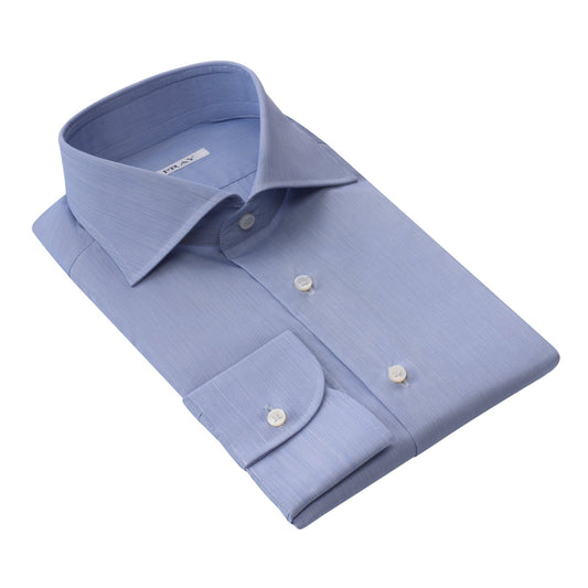 Fray Cotton Shirt in Light Blue - SARTALE