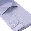 Fray Pinstriped Cotton Shirt in Blue and White - SARTALE