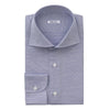 Fray Cotton and Hemp-Blend Blue Shirt with Round French Cuff - SARTALE