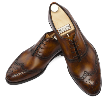 Bontoni "Favoloso" Four-Eyelet Oxford with Brogue Wingtip - SARTALE