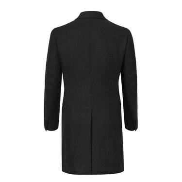 De Petrillo Single-Breasted Wool Cappotti Coat in Dark Grey. Exclusively Made for Sartale - SARTALE