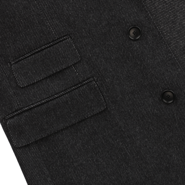 De Petrillo Single-Breasted Wool Cappotti Coat in Dark Grey. Exclusively Made for Sartale - SARTALE