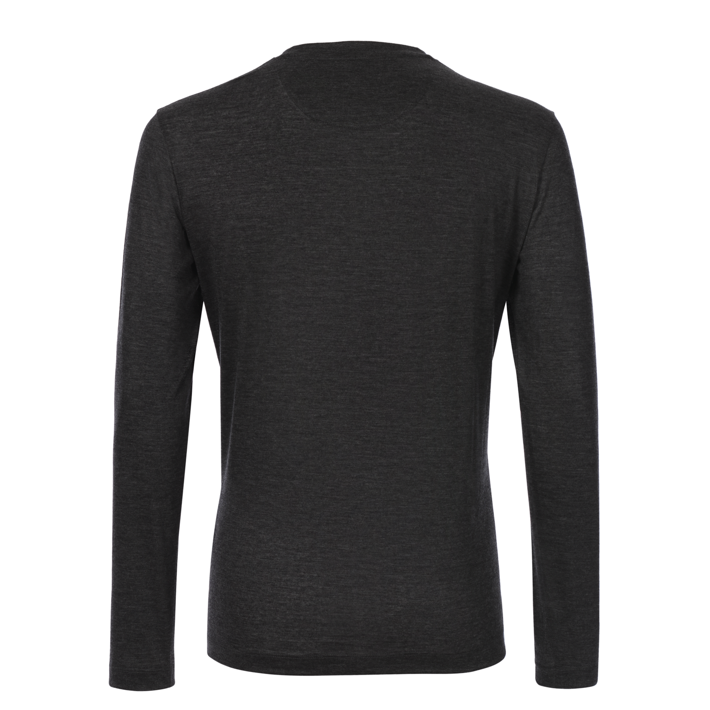 Marco Pescarolo Crew-Neck Cashmere Long Sleeve T-Shirt in Dark Grey - SARTALE