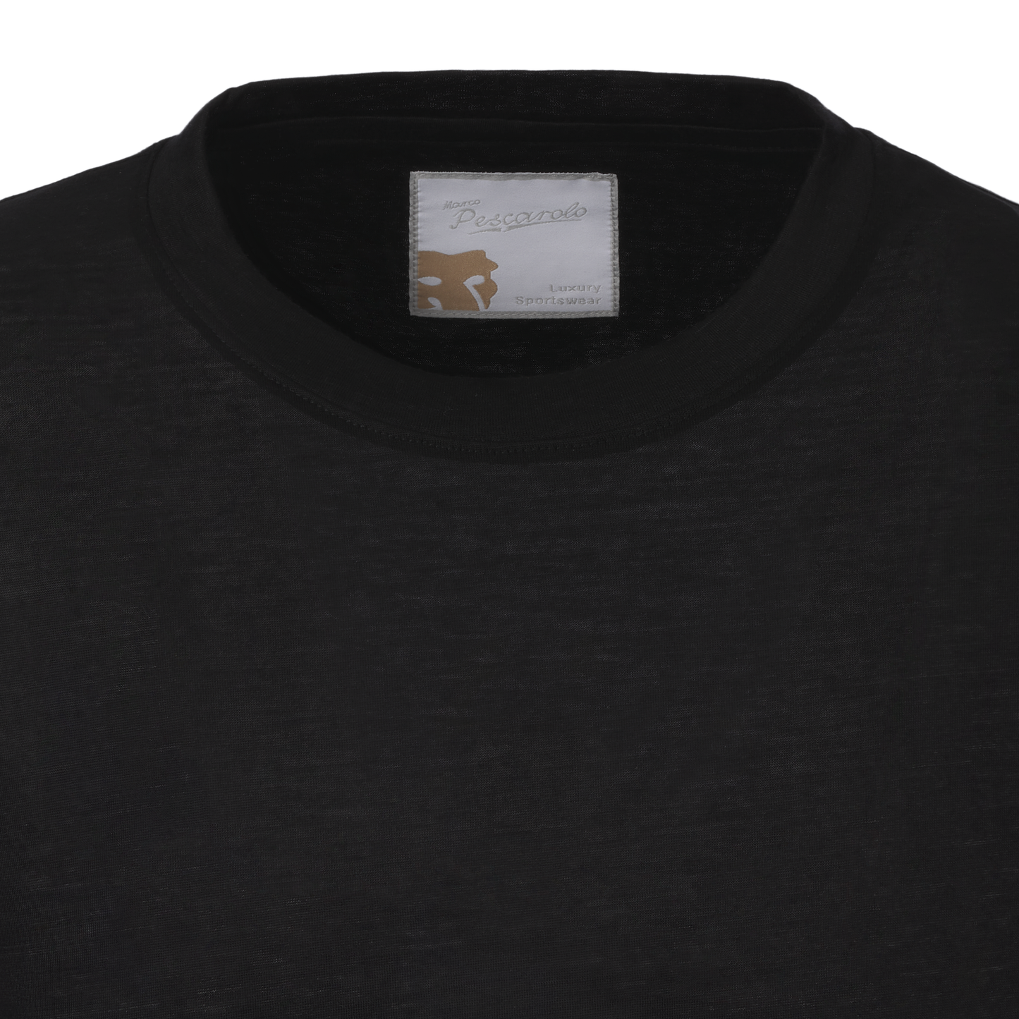Marco Pescarolo Crew-Neck Cashmere Long Sleeve T-Shirt in Black - SARTALE