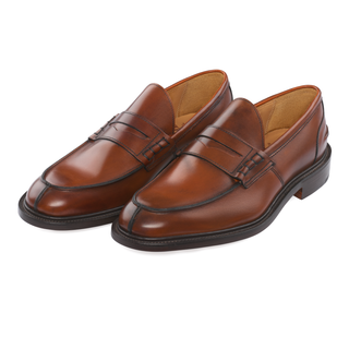 Tricker's "James" Leather Penny Loafer in Brown - SARTALE