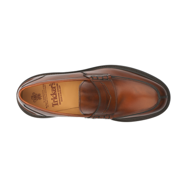 Tricker's "James" Leather Penny Loafer in Brown - SARTALE