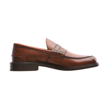 Tricker's "James" Leather Penny Loafer in Brown - SARTALE