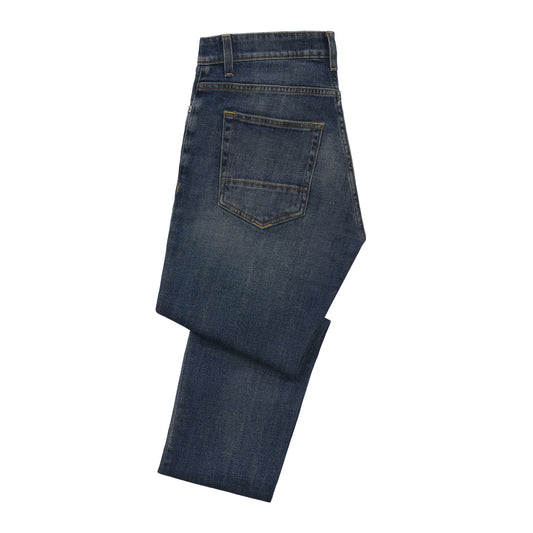Slim-Fit Five-Pocket Jeans in Denim Blue