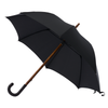 Leather-Handle Umbrella in Black