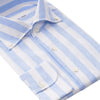 Emanuele Maffeis Linen and Cotton-Blend Striped Oxford Light Blue Shirt - SARTALE