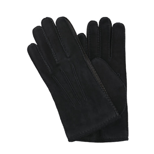 Loro Piana Cashmere-Lined Suede Gloves in Dark Blue - SARTALE