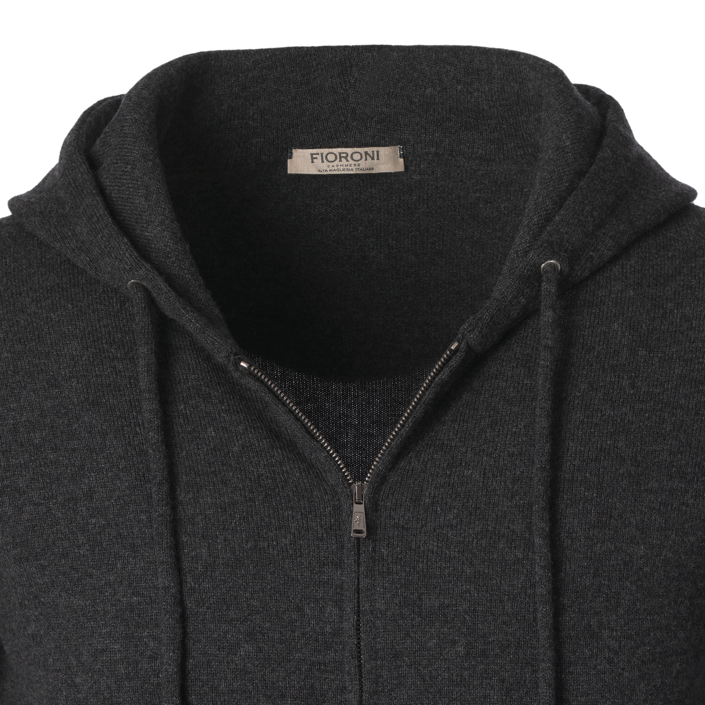 Fioroni Wool Silk and Cashmere-Blend Zip-Up Hoodie - SARTALE