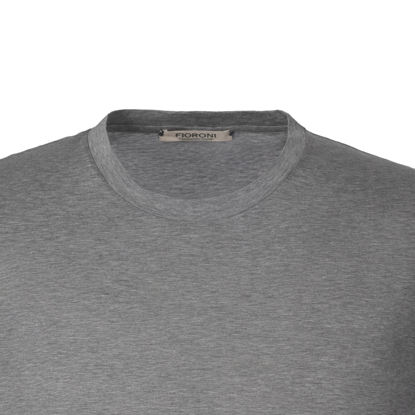 Fioroni Crew-Neck Cotton T-Shirt in Anthracite - SARTALE