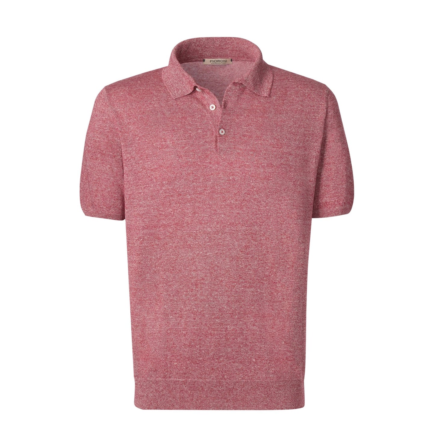 Fioroni Linen and Cotton-Blend Polo Shirt in Mulberry Red - SARTALE