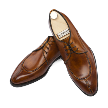 Bontoni "Magnifico New" Three-Eyelet Split Toe Derby with Hand-Stitched Details - SARTALE