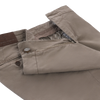 Slim-Fit Stretch-Cotton Trousers with Buckle Adjusters in Taupe