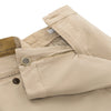 Slim-Fit Cotton Pleated Trousers in Beige