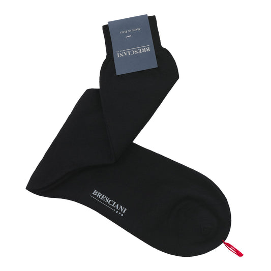 Bresciani Wool-Blend Socks in Black - SARTALE