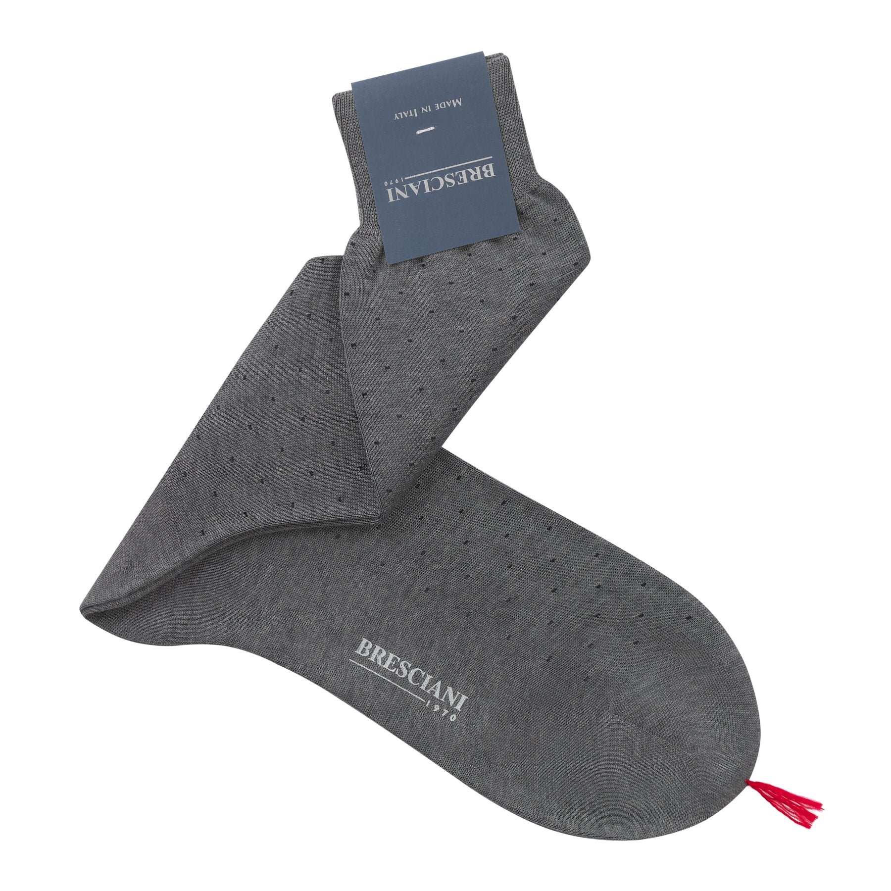 Dotted Cotton Socks in Anthracite