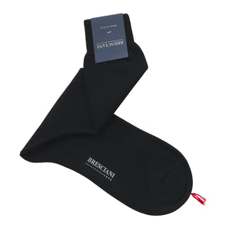 Bresciani Sea Island Cotton Socks in Black - SARTALE