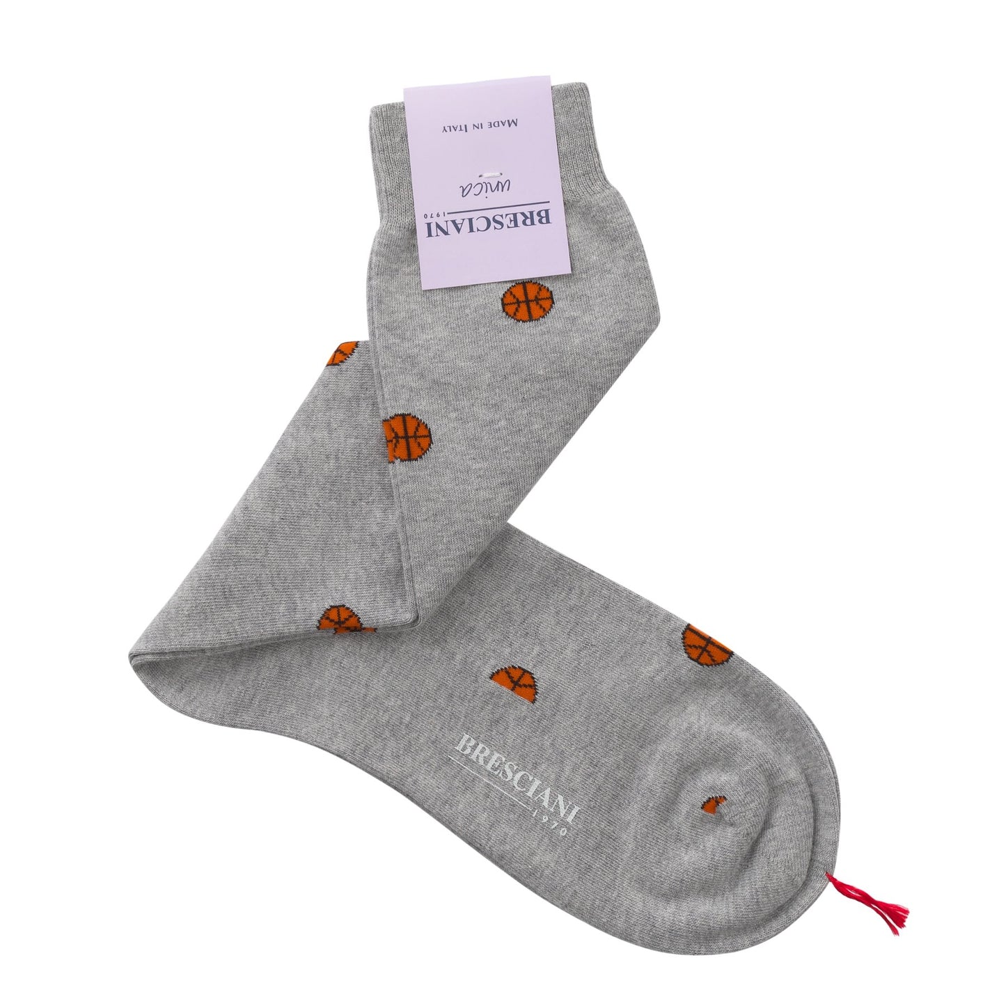 Bresciani Printed Long Socks in Light Grey - SARTALE