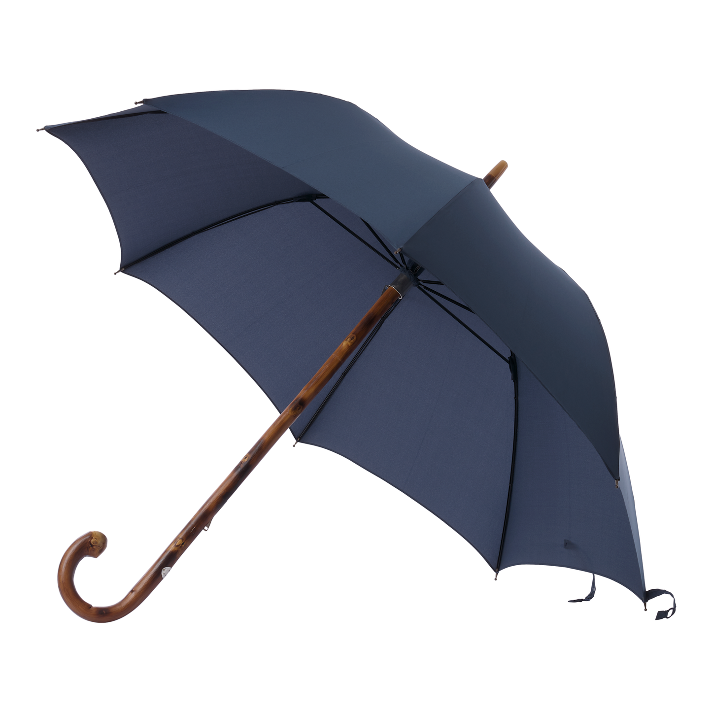 Chestnut Wood-Handle Umbrella in Blue