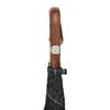 Chestnut Wood-Handle Checked Umbrella in Green