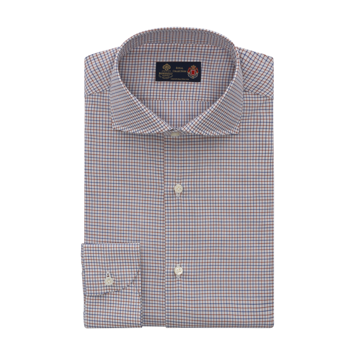 Luigi Borrelli Popeline-Cotton Checked Multicolor Shirt - SARTALE