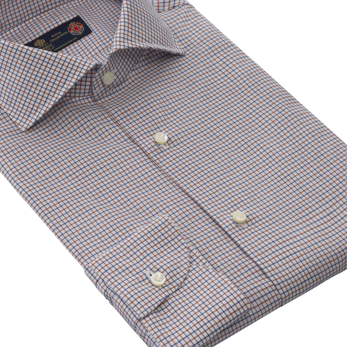 Popeline-Cotton Checked Multicolor Shirt