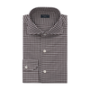 Finamore Gingham-Check Cotton Shirt in Brown - SARTALE