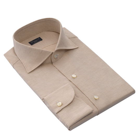 Finamore Cotton Shirt in Beige - SARTALE