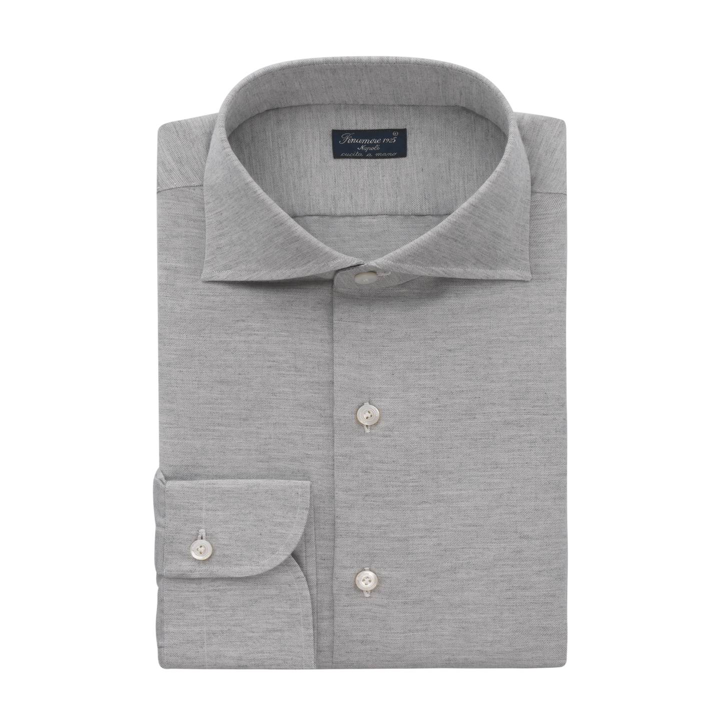 Finamore Cotton Shirt in Grey - SARTALE
